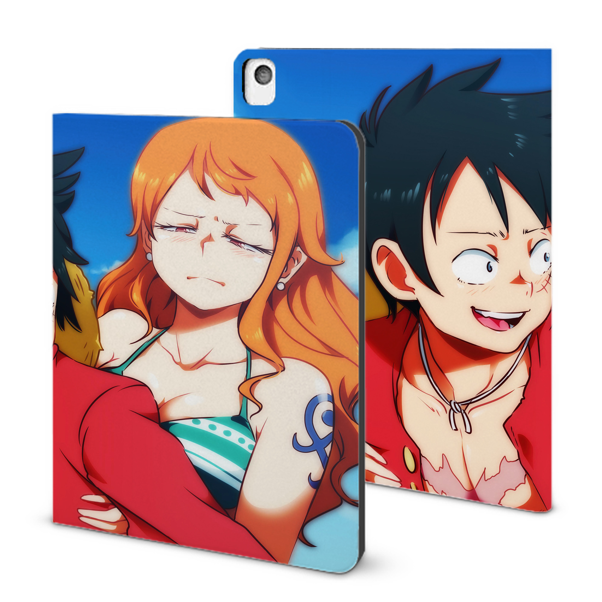 （画像用） ワンピース ONE PIECE IPadケース ペンホルダー付き ブックスタイルデザイン